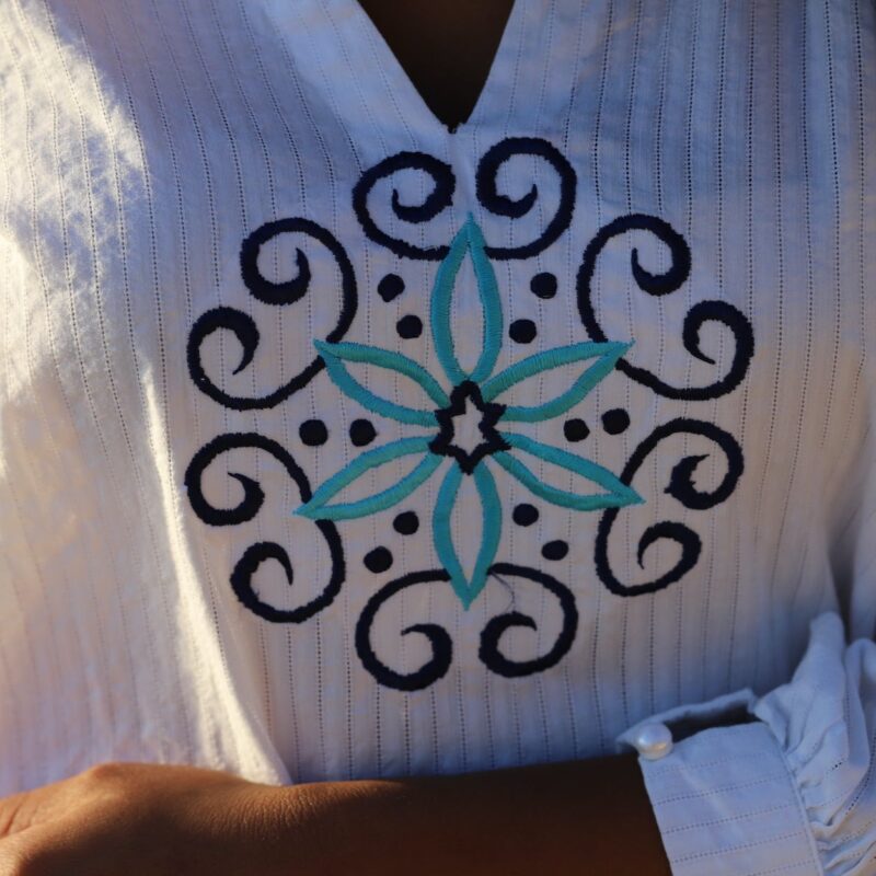 Arabesque 100 pct white cotton tunic